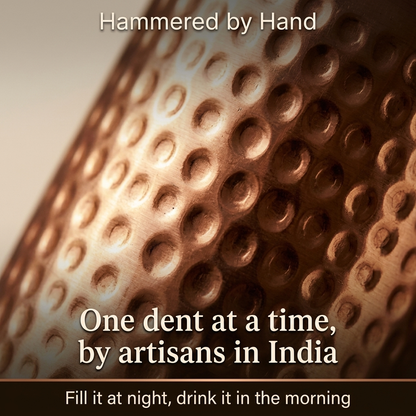 Tamba | Certified Pure Copper Water Bottle - Hand Hammered